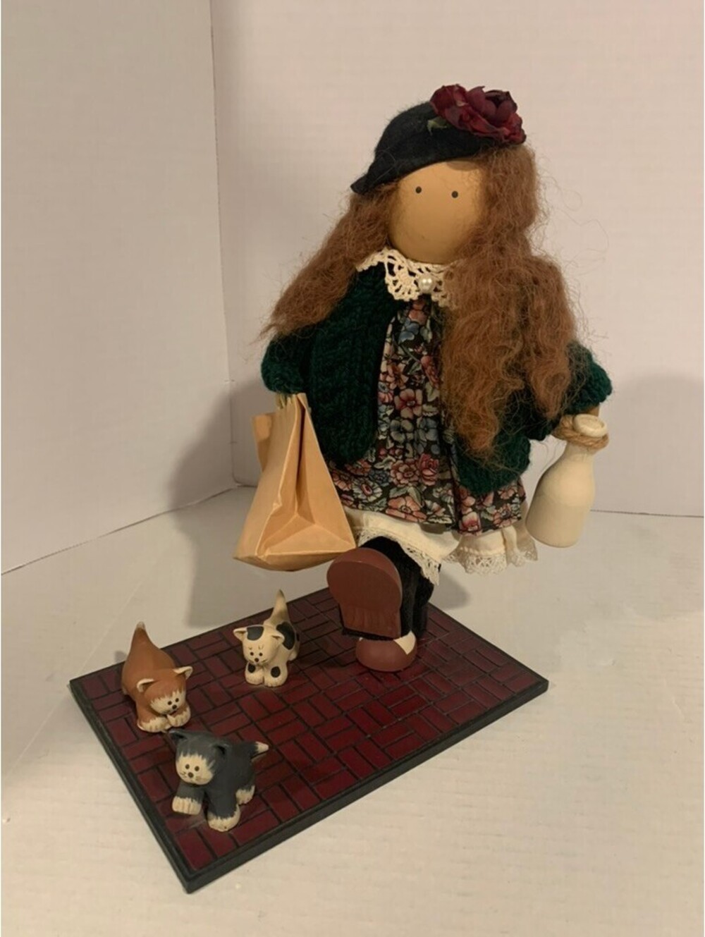 Lizzie High Cassie Yocum and Her Three Cats Vintage Collectible 1992